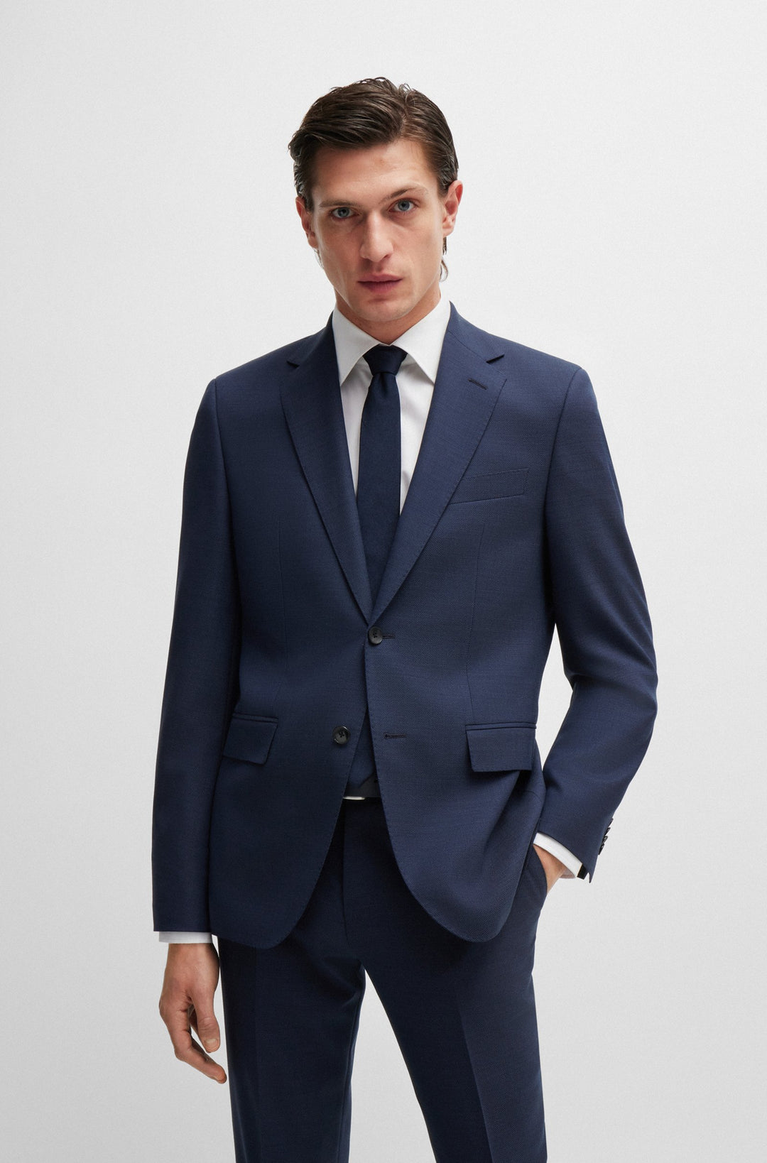 BOSS Suits Regular Fit in Polyester Mix - H-JECKSON-2PCS-224 10261070 01-50521683- Concorde Fashion#color_navy-404