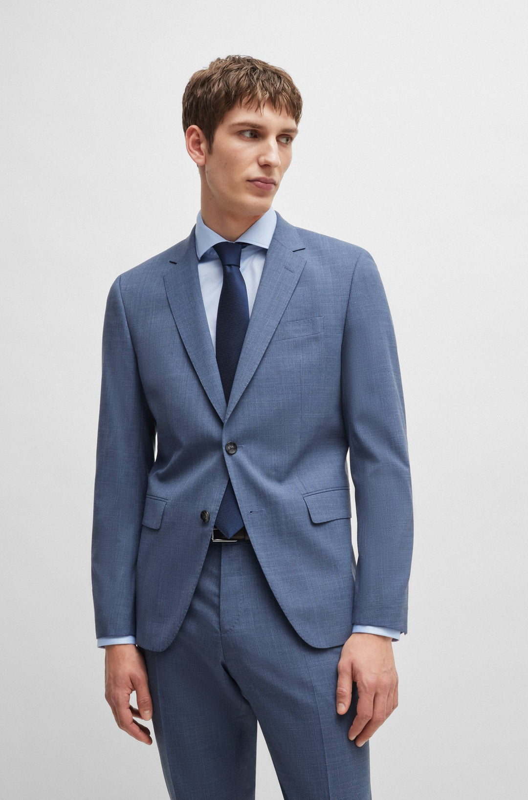 BOSS Suits Slim Fit in Polyester Mix - H-HUGE-2PCS-224 10261077 01-50521670- Concorde Fashion#color_navy-412
