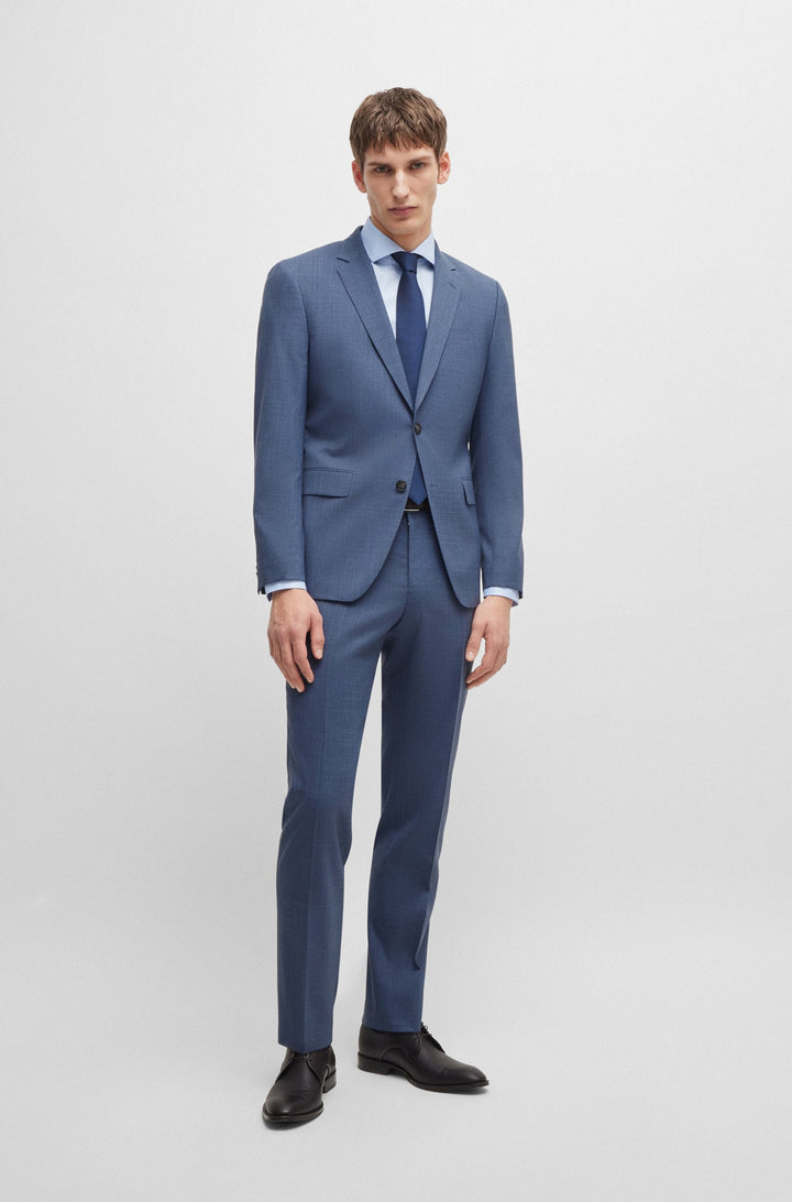 BOSS Suits Slim Fit in Polyester Mix - H-HUGE-2PCS-224 10261077 01-50521670- Concorde Fashion#color_navy-412