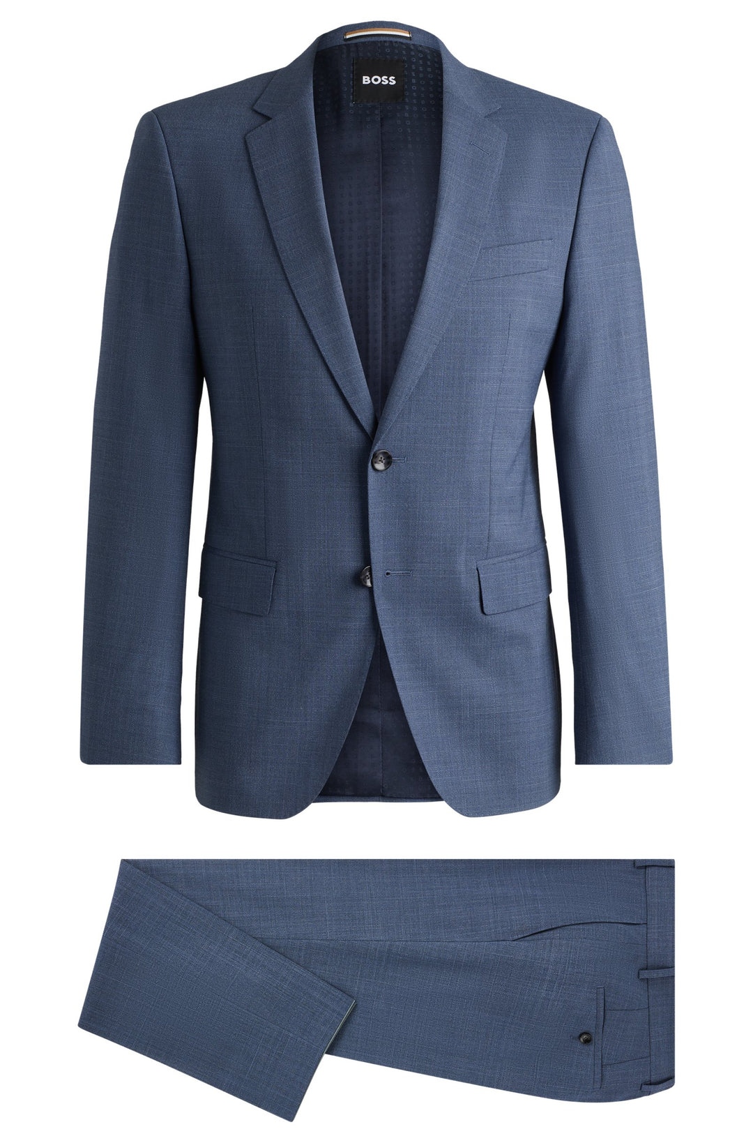 BOSS Suits Slim Fit in Polyester Mix - H-HUGE-2PCS-224 10261077 01-50521670- Concorde Fashion#color_navy-412