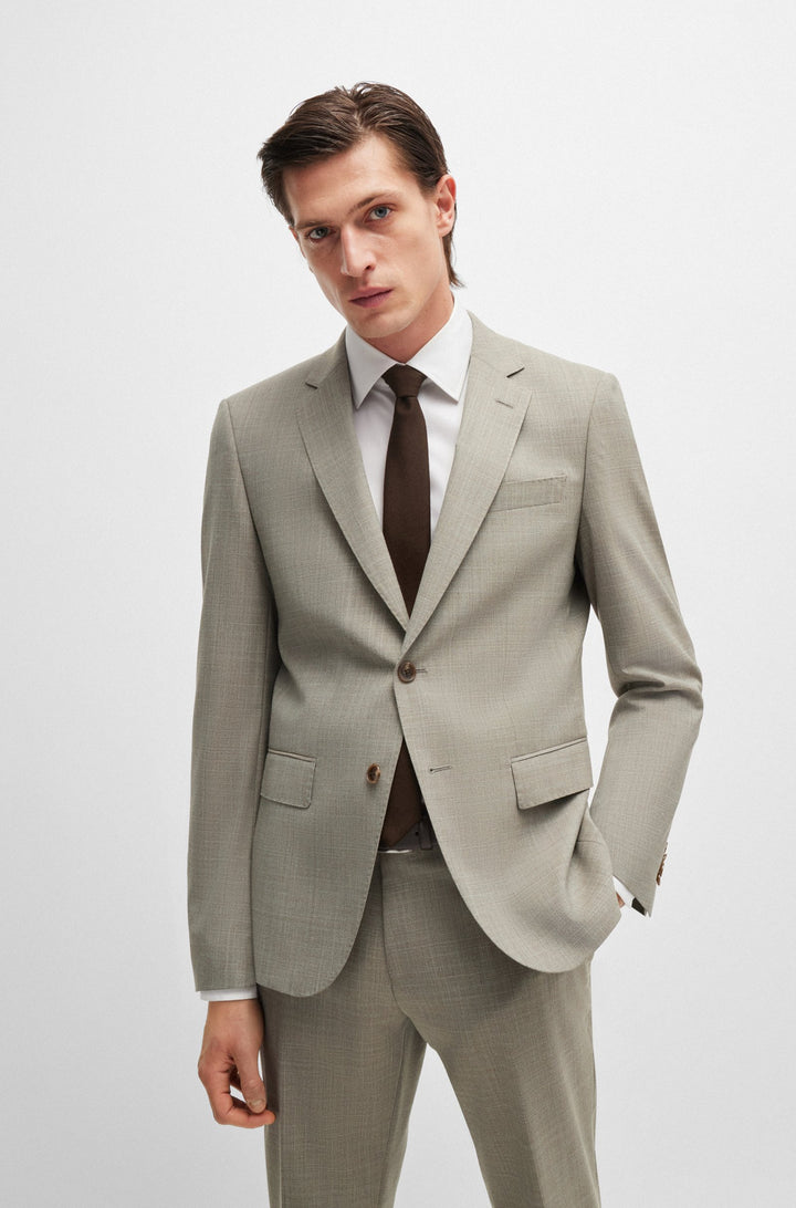 BOSS Suits Slim Fit in Polyester Mix - H-HUGE-2PCS-224 10261077 01-50521670- Concorde Fashion#color_beige-282
