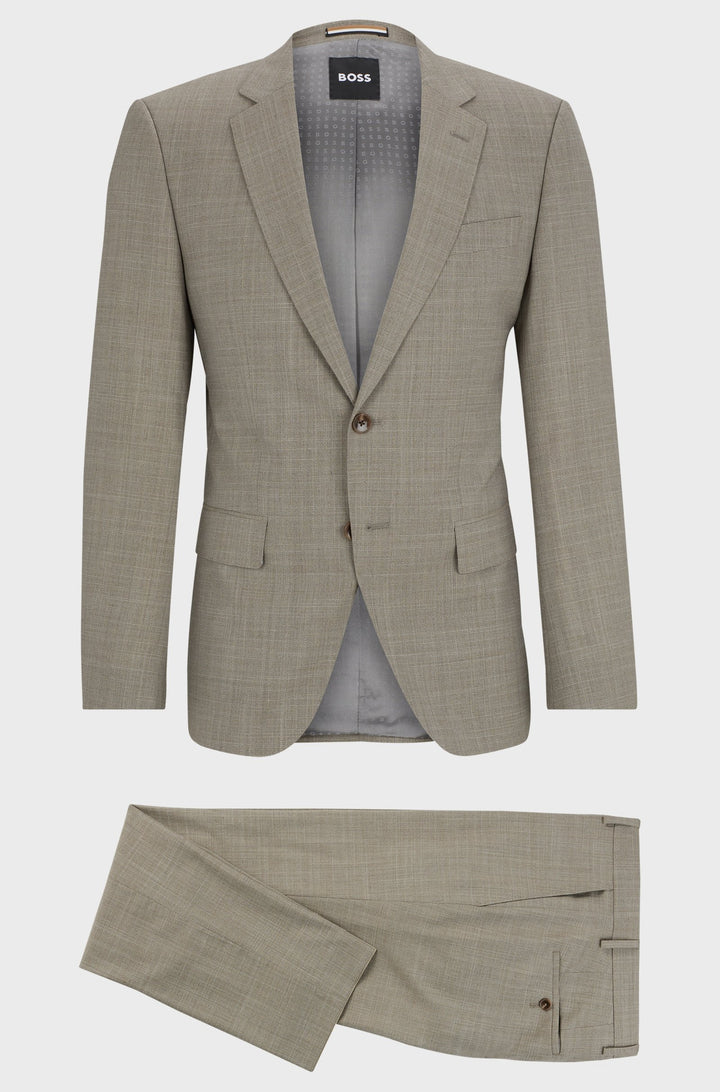 BOSS Suits Slim Fit in Polyester Mix - H-HUGE-2PCS-224 10261077 01-50521670- Concorde Fashion#color_beige-282