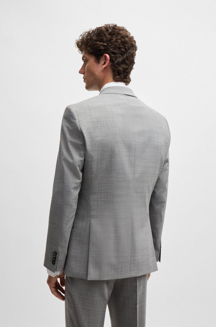 BOSS Suits Slim Fit in Polyester Mix - H-HUGE-2PCS-224 10261077 01-50521670- Concorde Fashion#color_silver-041