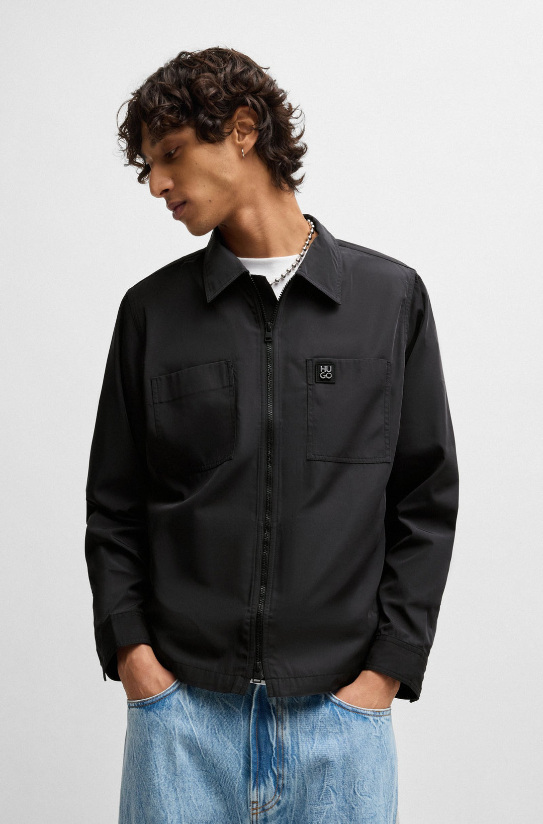 HUGO Casual Shirts Oversize Fit - EVALOM 50520058Concorde Fashion#color_black-001