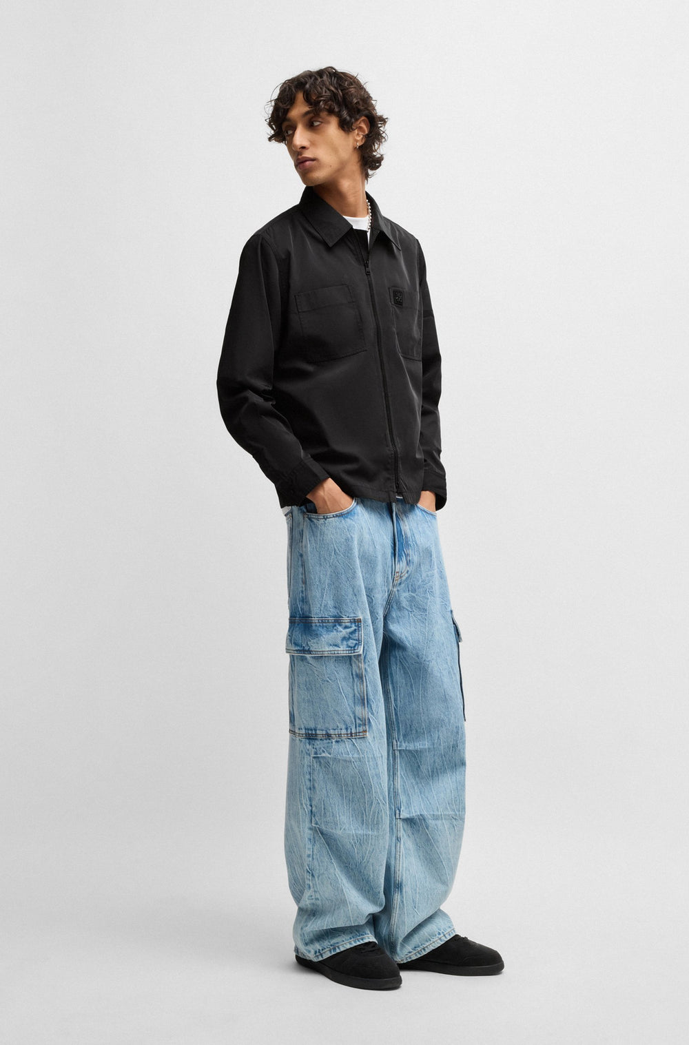 HUGO Casual Shirts Oversize Fit - EVALOM 50520058Concorde Fashion#color_black-001