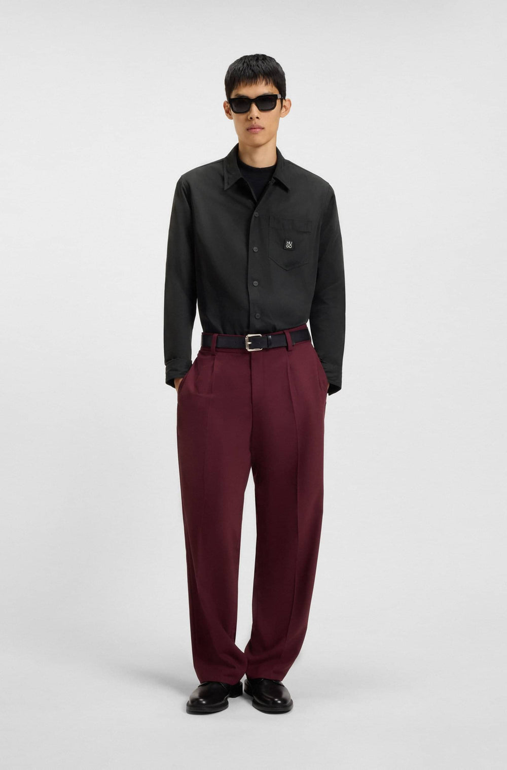 HUGO Casual Shirts Oversized Fit - ENASO 50549736- Concorde Fashion#color_black-001