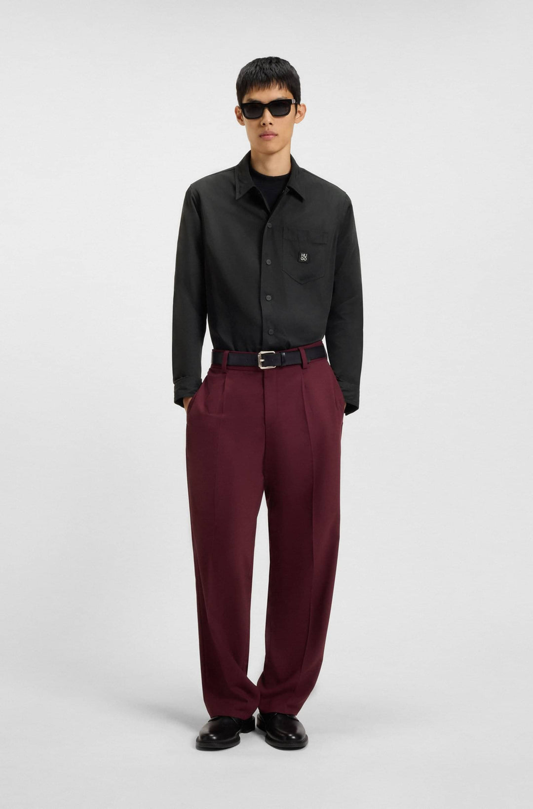 HUGO Casual Shirts Oversized Fit - ENASO 50549736- Concorde Fashion#color_black-001