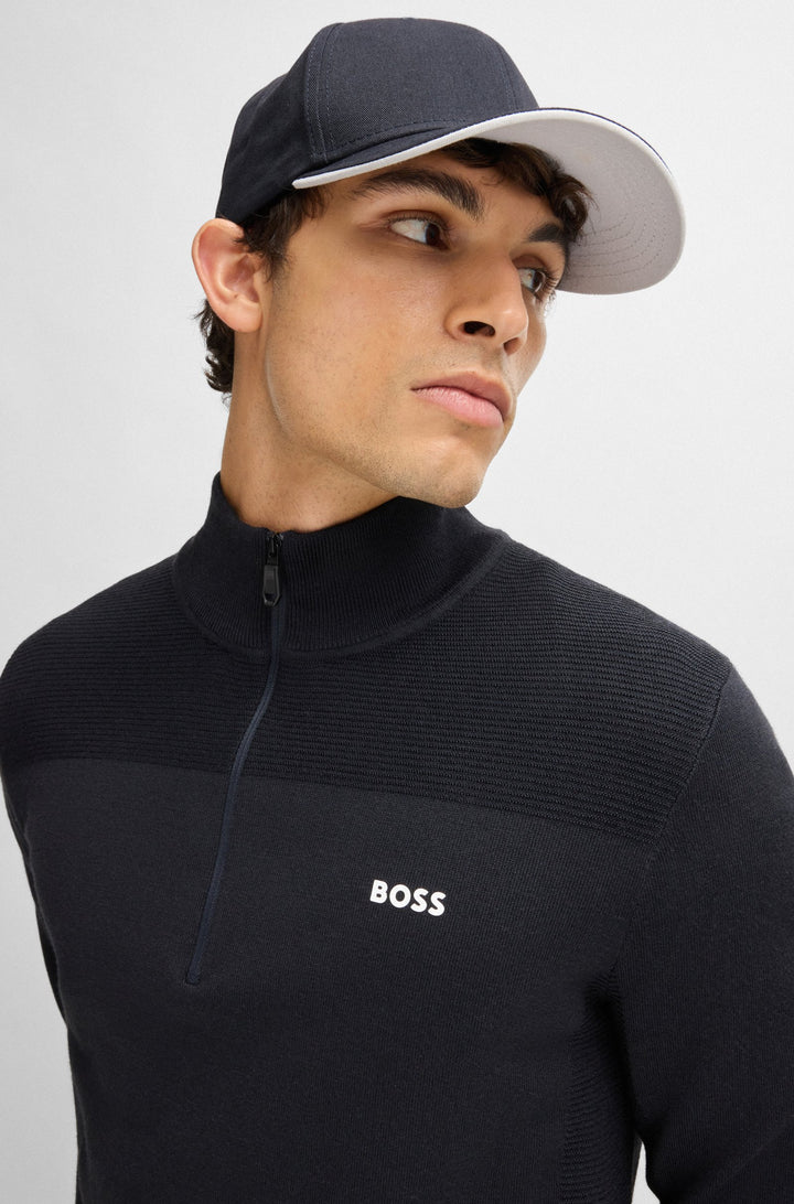 BOSS Hats  in Cotton - CAP-BOLD 10261155 01-50519219- Concorde Fashion#color_navy-402