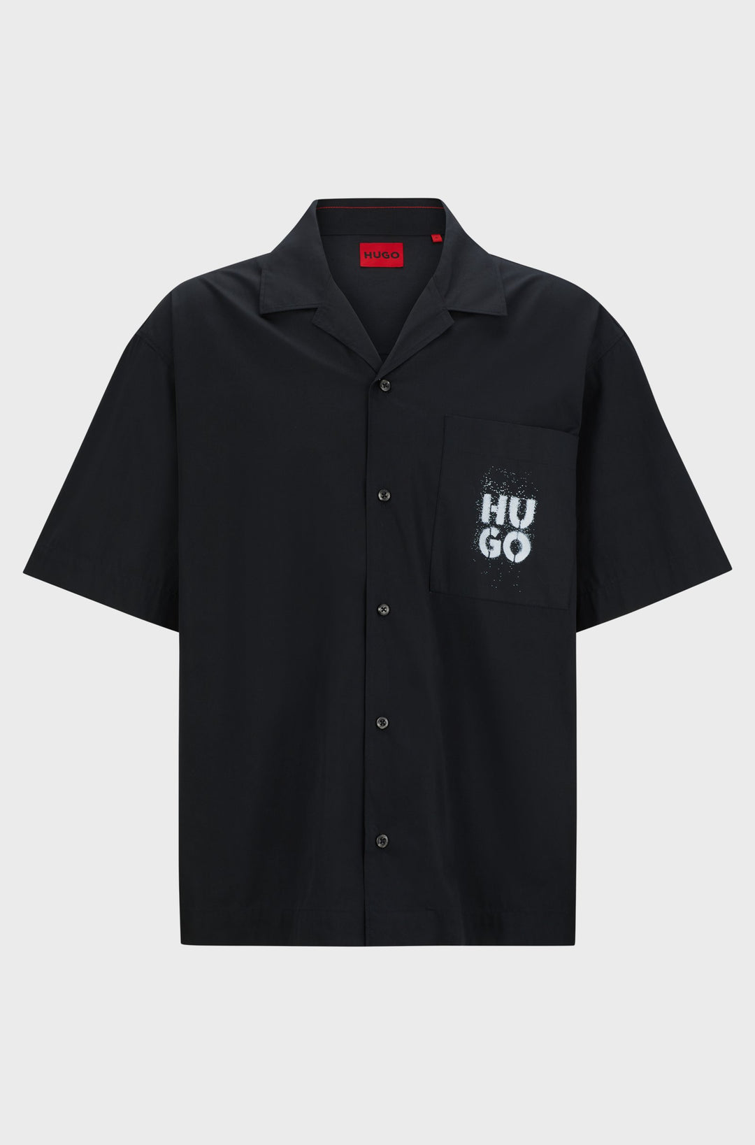 HUGO Casual Shirts Oversize Fit in Cotton - EGEENO 10261191 01-50520096- Concorde Fashion#color_black-001