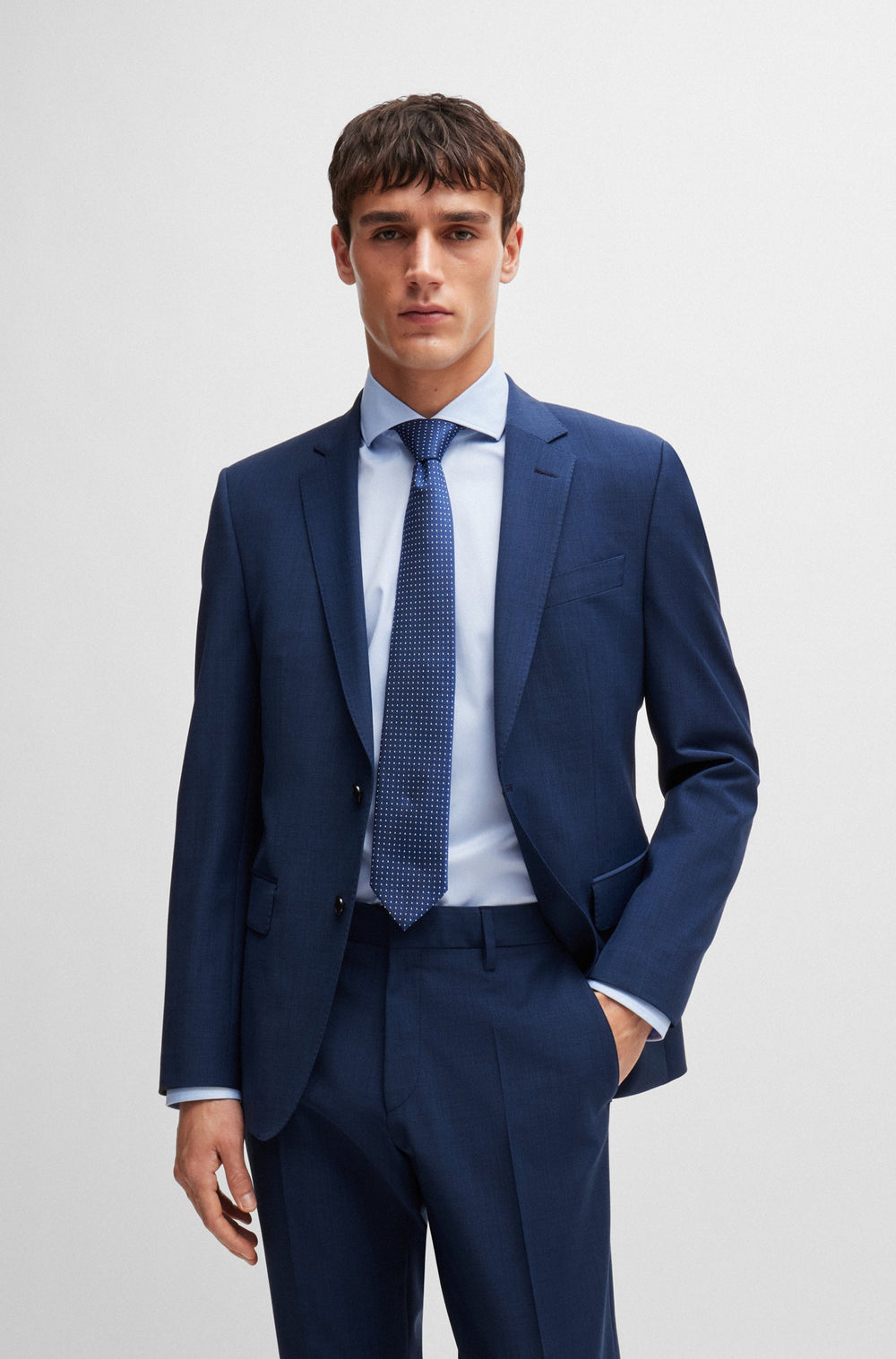 BOSS Ties  in Silk Mix - H-TIE 7.5 CM-222 10261229 01-50520317- Concorde Fashion#color_blue-434