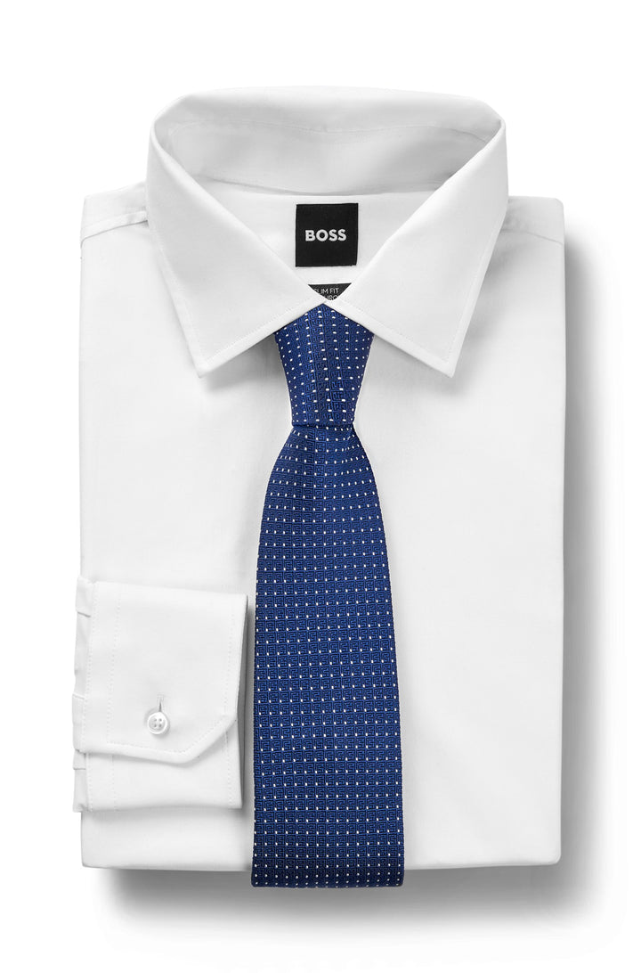 BOSS Ties  in Silk Mix - H-TIE 7.5 CM-222 10261229 01-50520317- Concorde Fashion#color_blue-434