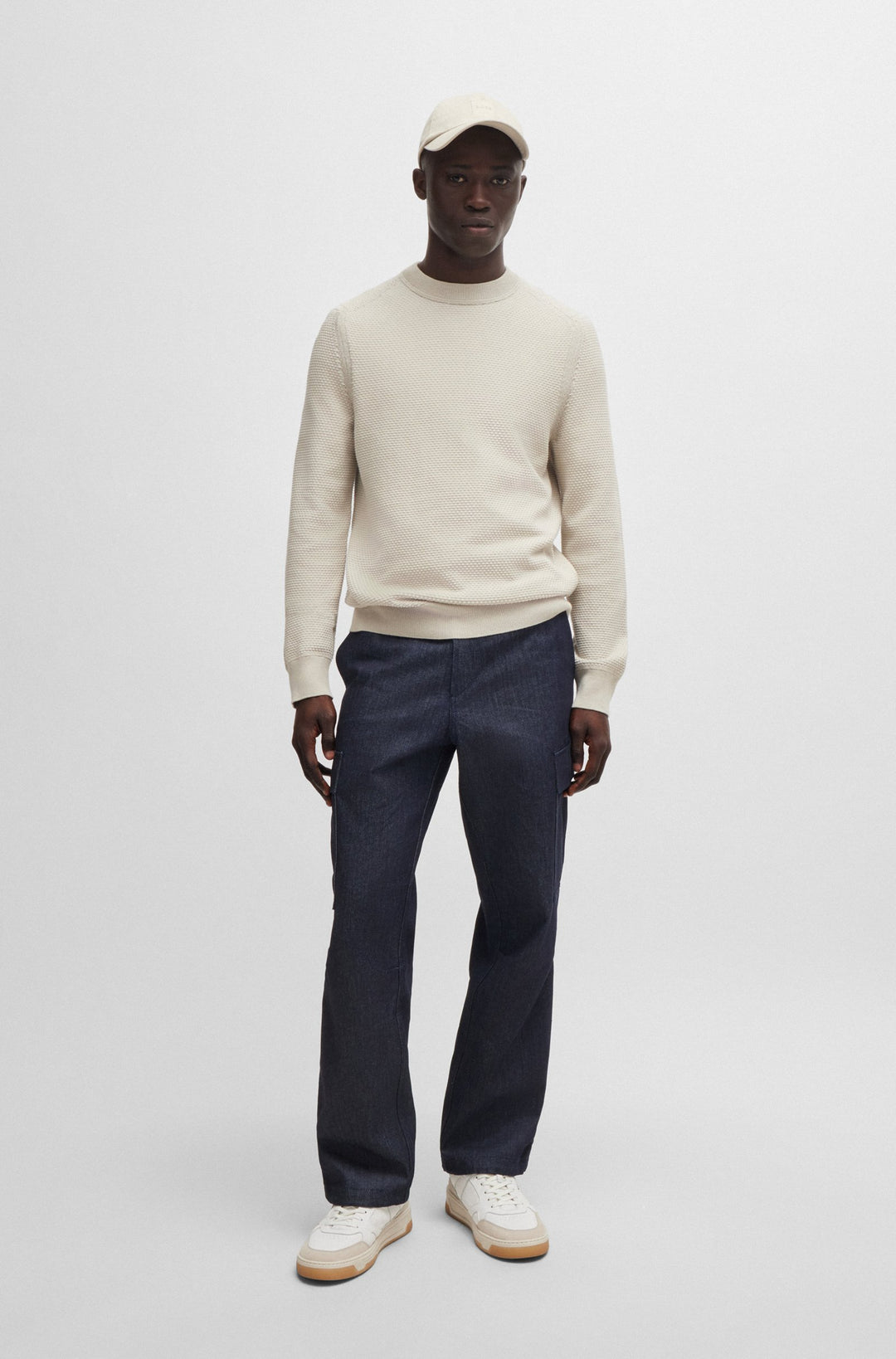 BOSS Sweaters Regular Fit in Cotton Mix - KAPOKSI 10261361 01-50519081- Concorde Fashion#color_beige-271