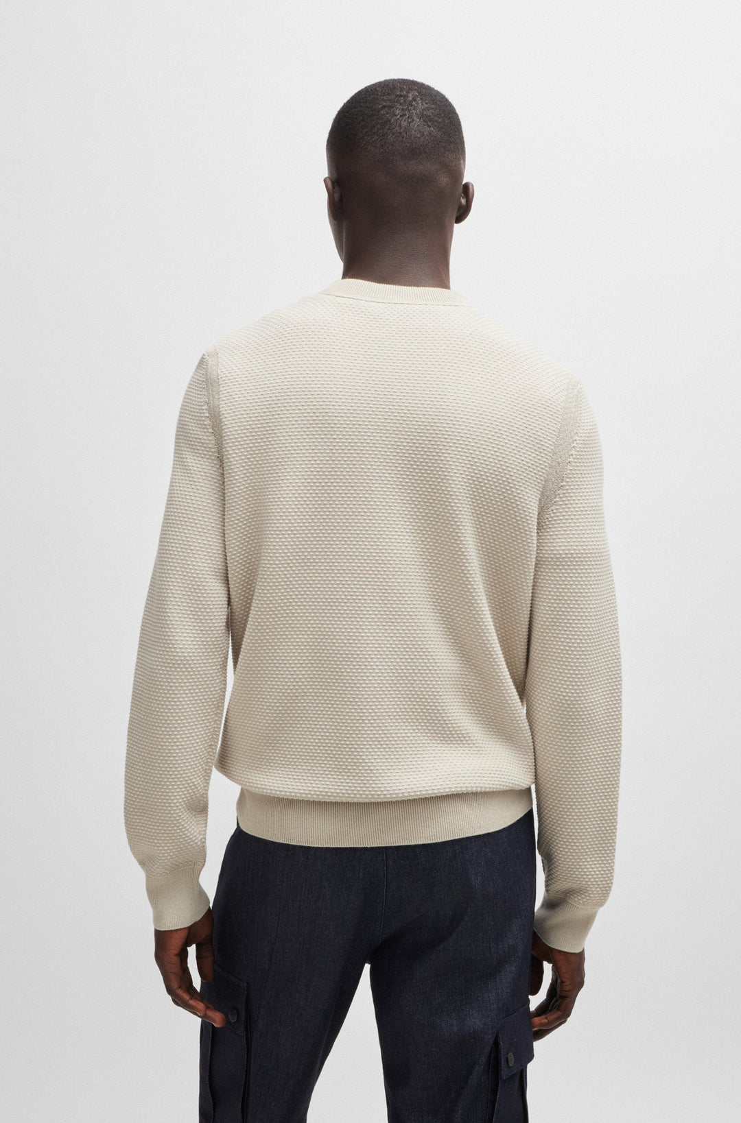 BOSS Sweaters Regular Fit in Cotton Mix - KAPOKSI 10261361 01-50519081- Concorde Fashion#color_beige-271