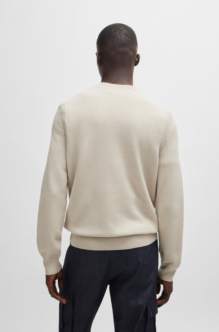 BOSS Sweaters Regular Fit in Cotton Mix - KAPOKSI 10261361 01-50519081- Concorde Fashion#color_beige-271