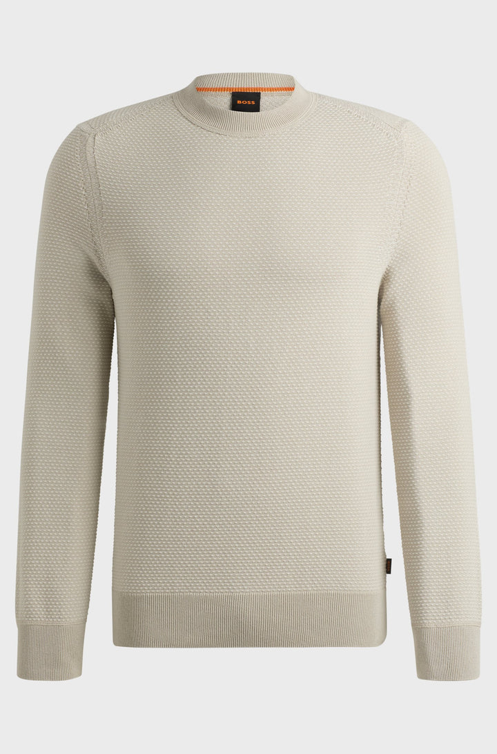 BOSS Sweaters Regular Fit in Cotton Mix - KAPOKSI 10261361 01-50519081- Concorde Fashion#color_beige-271