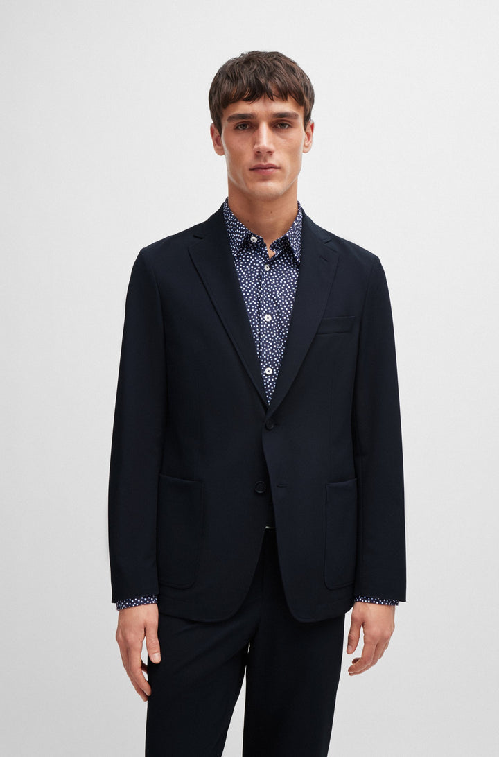 BOSS Blazers Slim Fit in Polyester Mix - P-HANRY-WG-PK-243F 10261380 01-50521592- Concorde Fashion#color_navy-404
