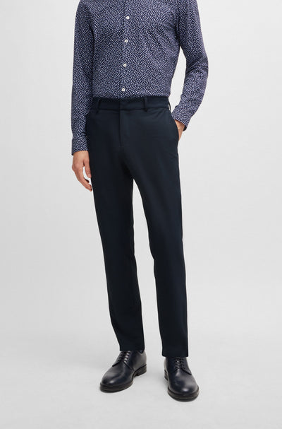 BOSS Trousers Modern Fit in Polyester Mix - P-GENIUS-WG-PK-243F 10261380 01-50521593- Concorde Fashion#color_navy-404