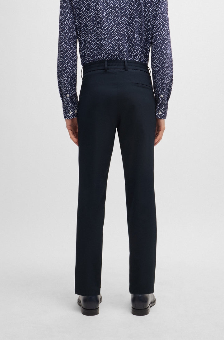 BOSS Trousers Modern Fit in Polyester Mix - P-GENIUS-WG-PK-243F 10261380 01-50521593- Concorde Fashion#color_navy-404