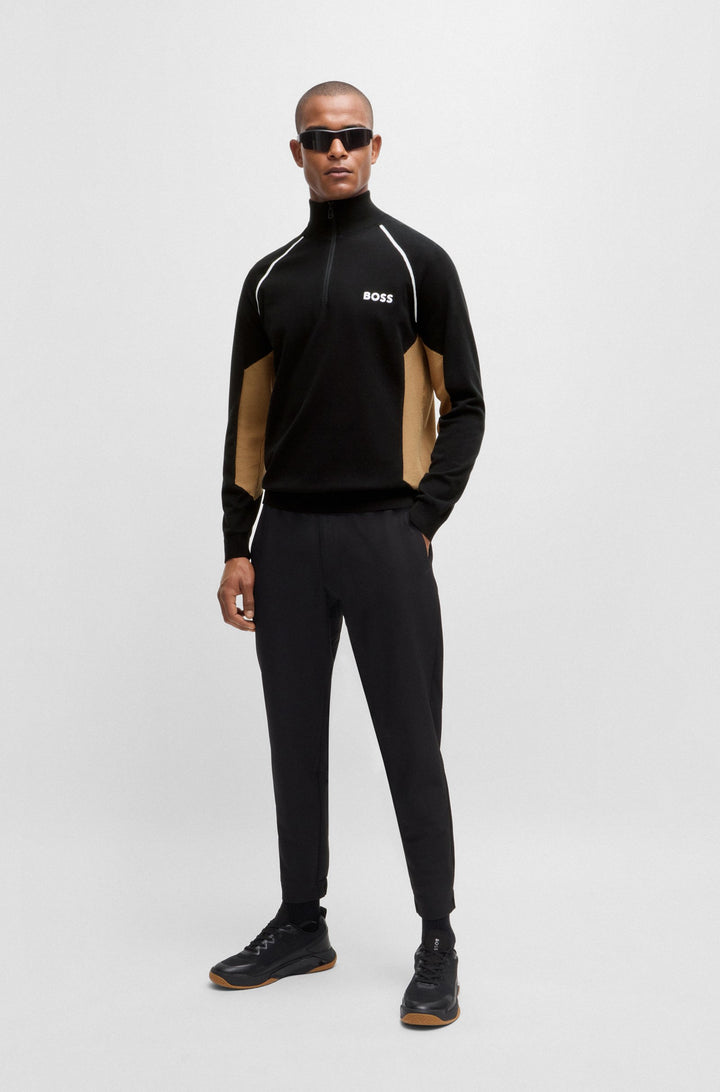 BOSS Sweaters Regular Fit in Cotton Mix - HYDRO-X_FA24 10261504 01-50519377- Concorde Fashion#color_black-001