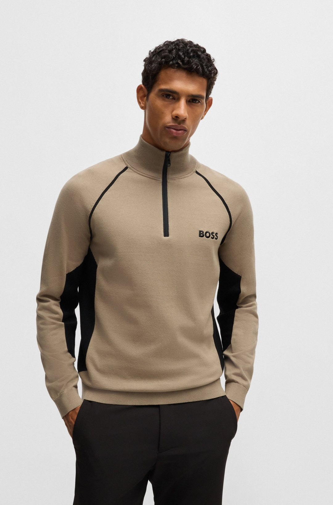 BOSS Sweaters Regular Fit in Cotton Mix - HYDRO-X_FA24 10261504 01-50519377- Concorde Fashion#color_green-334