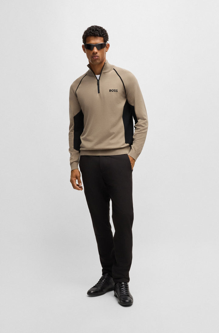 BOSS Sweaters Regular Fit in Cotton Mix - HYDRO-X_FA24 10261504 01-50519377- Concorde Fashion#color_green-334