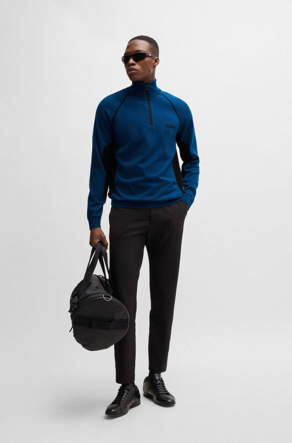 BOSS Sweaters Regular Fit in Cotton Mix - HYDRO-X_FA24 10261504 01-50519377- Concorde Fashion#color_blue-494