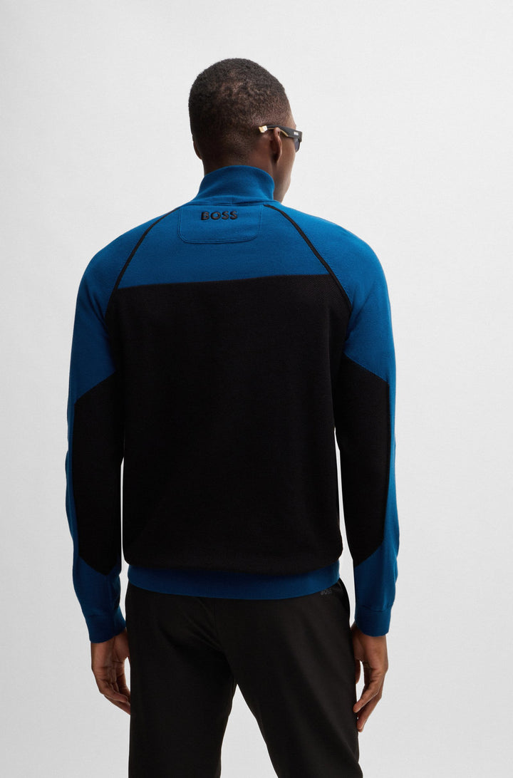 BOSS Sweaters Regular Fit in Cotton Mix - HYDRO-X_FA24 10261504 01-50519377- Concorde Fashion#color_blue-494