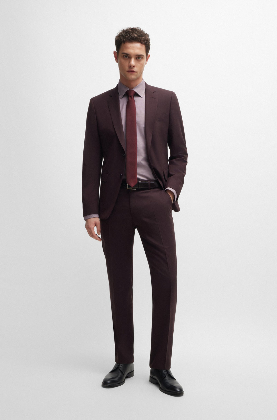 BOSS Formal Shirts Regular Fit in Cotton Mix - H-JOE-KENT-C1-214 10261519 01-50519887- Concorde Fashion#color_red-605