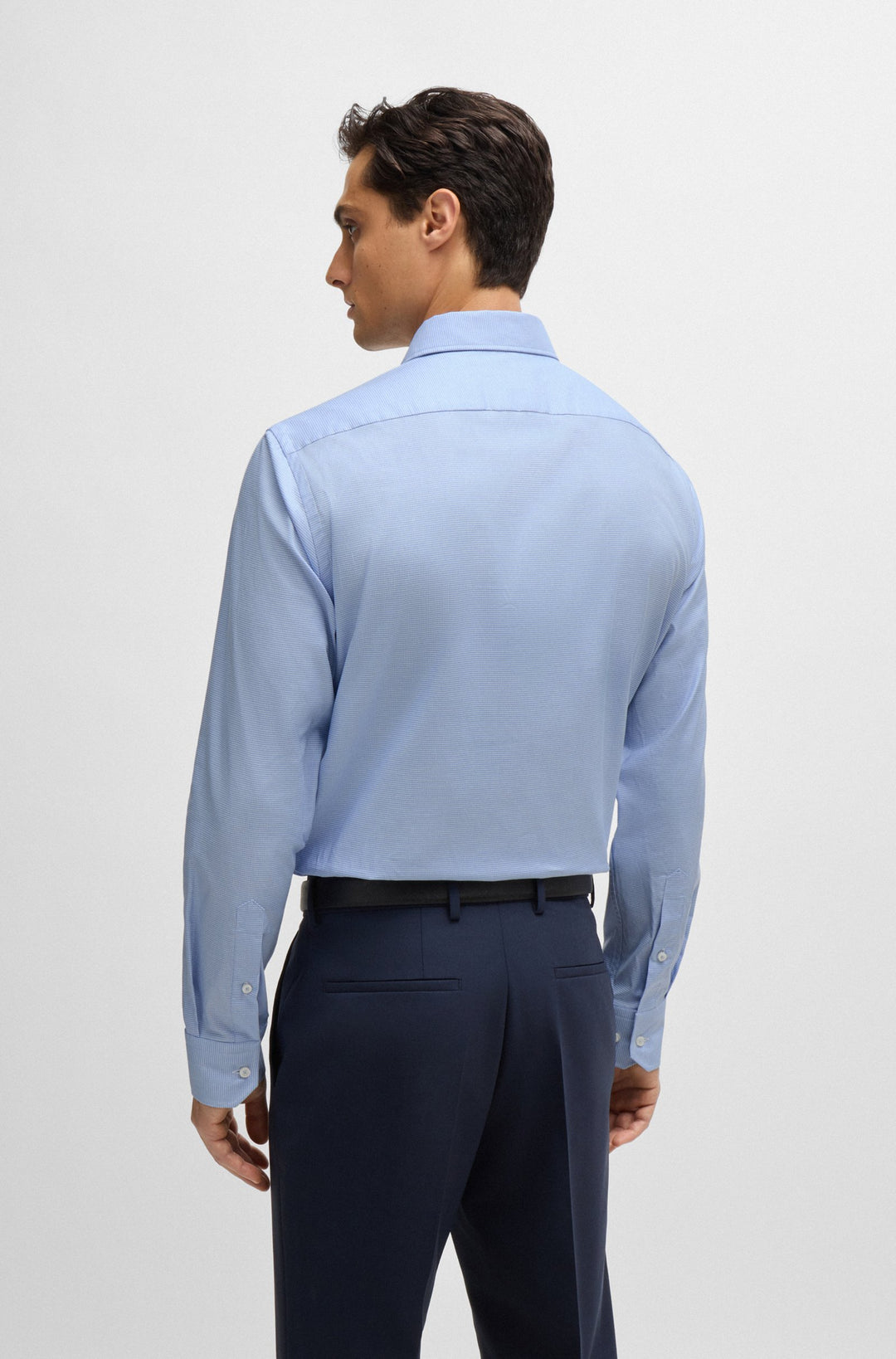 BOSS Formal Shirts Regular Fit in Cotton Mix - H-JOE-KENT-C1-214 10261519 01-50519887- Concorde Fashion#color_blue-450