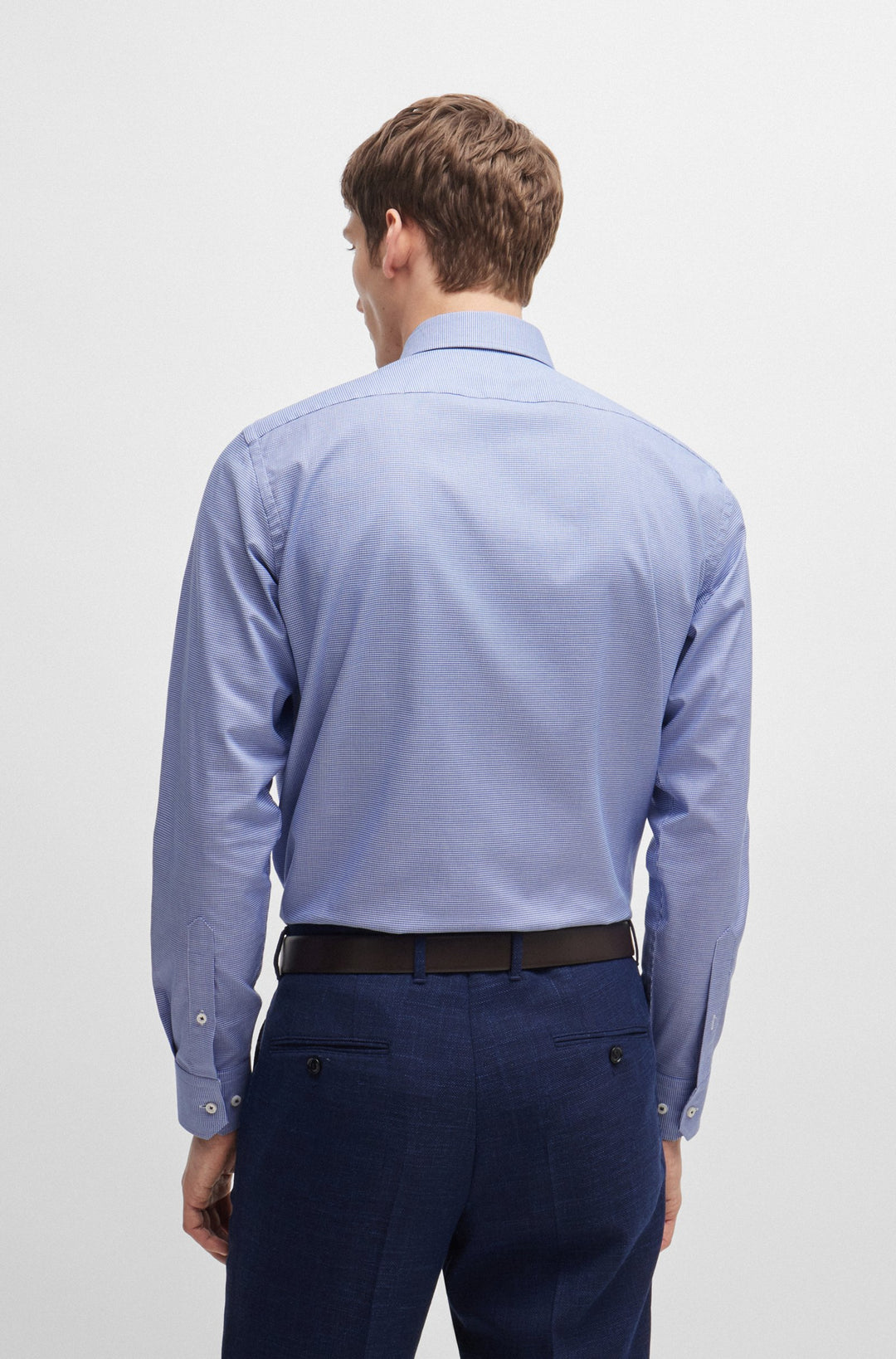 BOSS Formal Shirts Regular Fit in Cotton Mix - H-JOE-KENT-C1-214 10261519 01-50519887- Concorde Fashion#color_blue-420