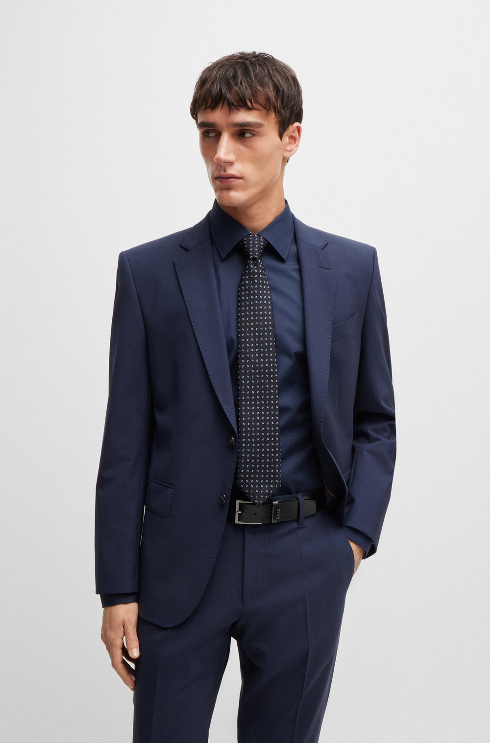 BOSS Ties  in Silk Mix - H-TIE 7.5 CM-222 10261539 01-50520329- Concorde Fashion#color_navy-404