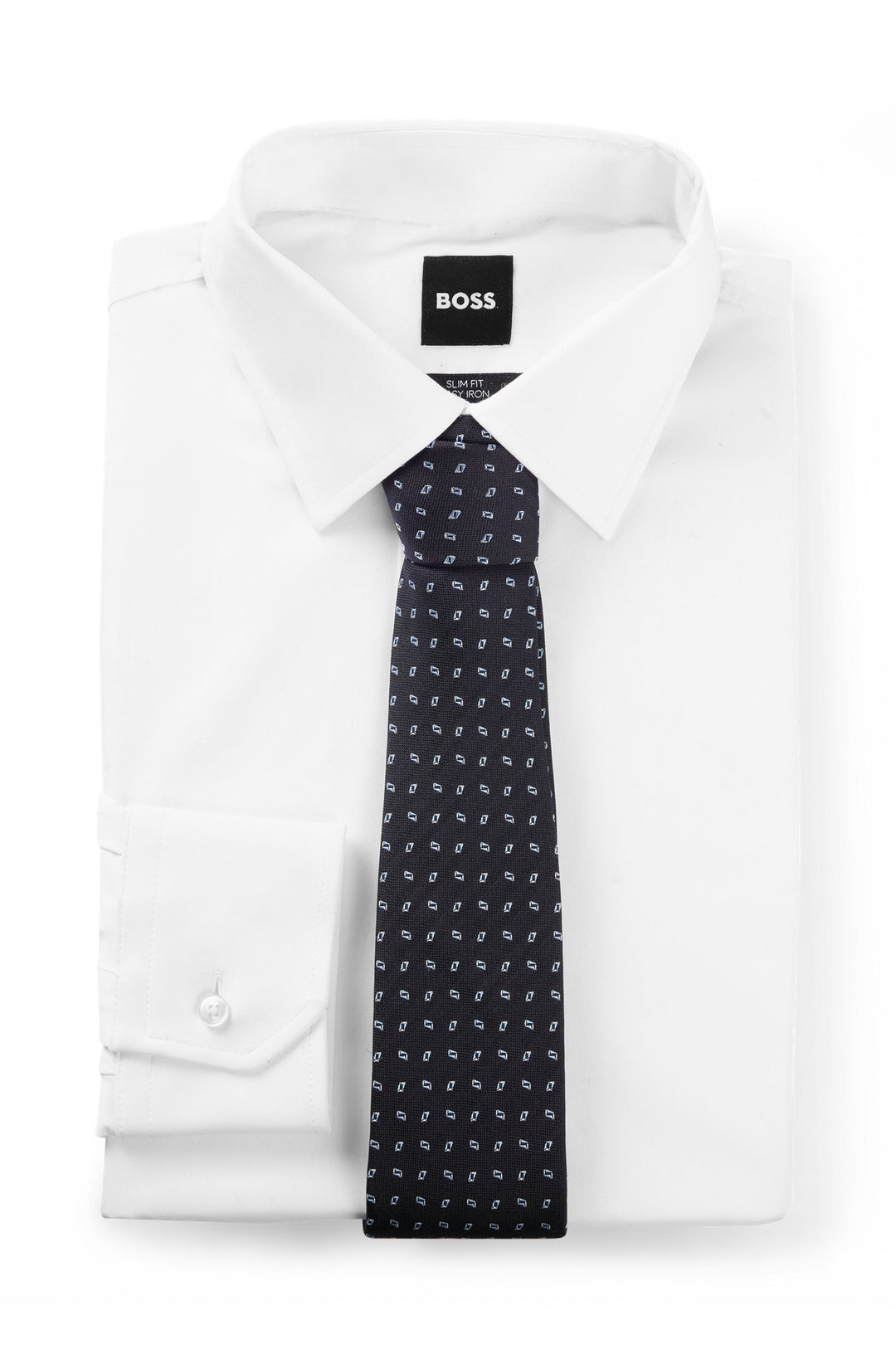 BOSS Ties  in Silk Mix - H-TIE 7.5 CM-222 10261539 01-50520329- Concorde Fashion#color_navy-404
