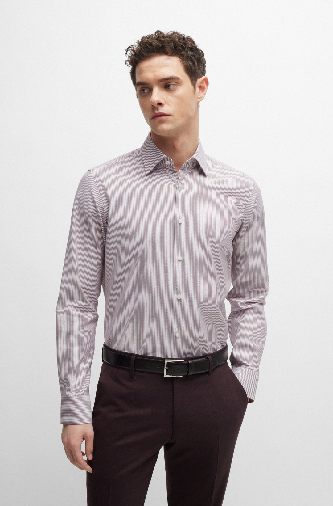 BOSS Formal Shirts Regular Fit in Cotton Mix - H-JOE-KENT-C1-214 10261544 01-50519888- Concorde Fashion#color_red-606