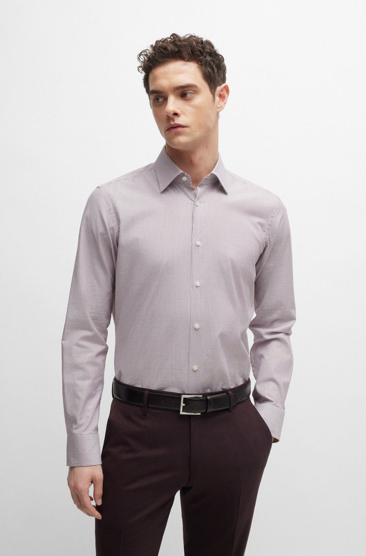 BOSS Formal Shirts Regular Fit in Cotton Mix - H-JOE-KENT-C1-214 10261544 01-50519888- Concorde Fashion#color_red-606