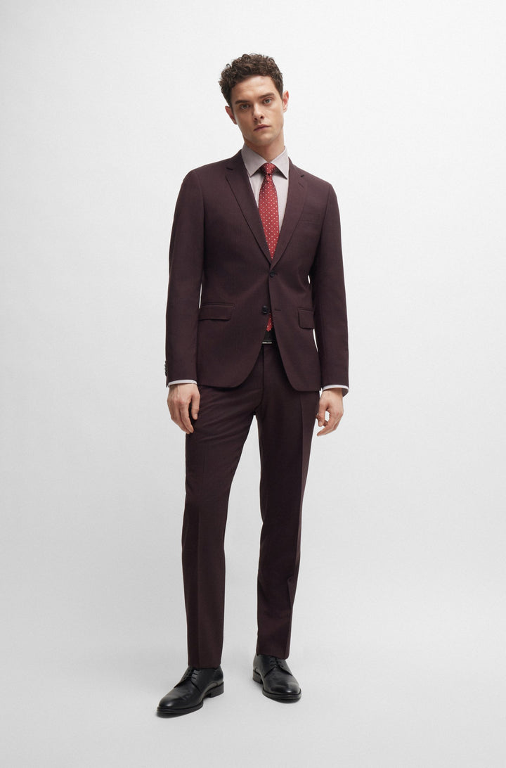 BOSS Formal Shirts Regular Fit in Cotton Mix - H-JOE-KENT-C1-214 10261544 01-50519888- Concorde Fashion#color_red-606