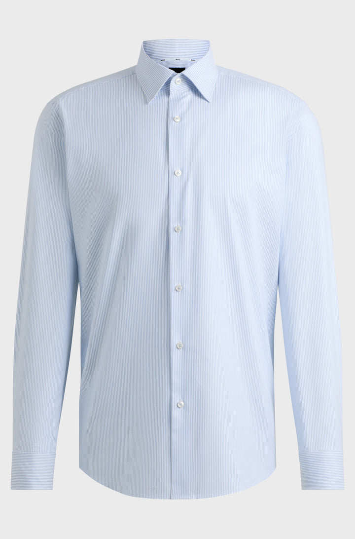 BOSS Formal Shirts Regular Fit in Cotton Mix - H-JOE-KENT-C1-214 10261544 01-50519888- Concorde Fashion#color_blue-451