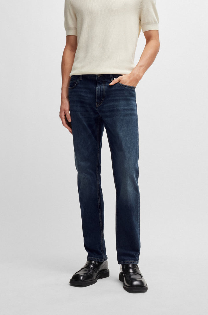BOSS Jeans Slim Fit in Cotton Mix - H-DELAWARE 10261575 01-50520516- Concorde Fashion#color_navy-418