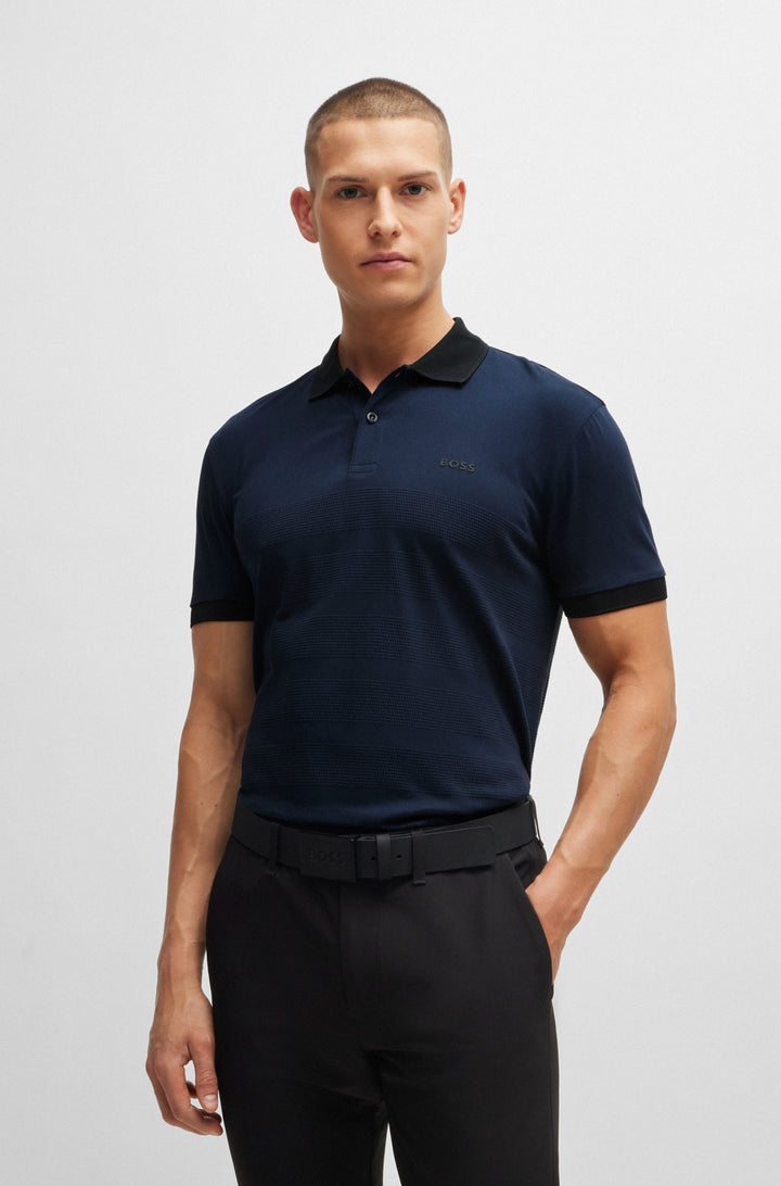 BOSS Polos Regular Fit in Cotton - PADDY 5 10261589 01-50519771- Concorde Fashion#color_navy-402