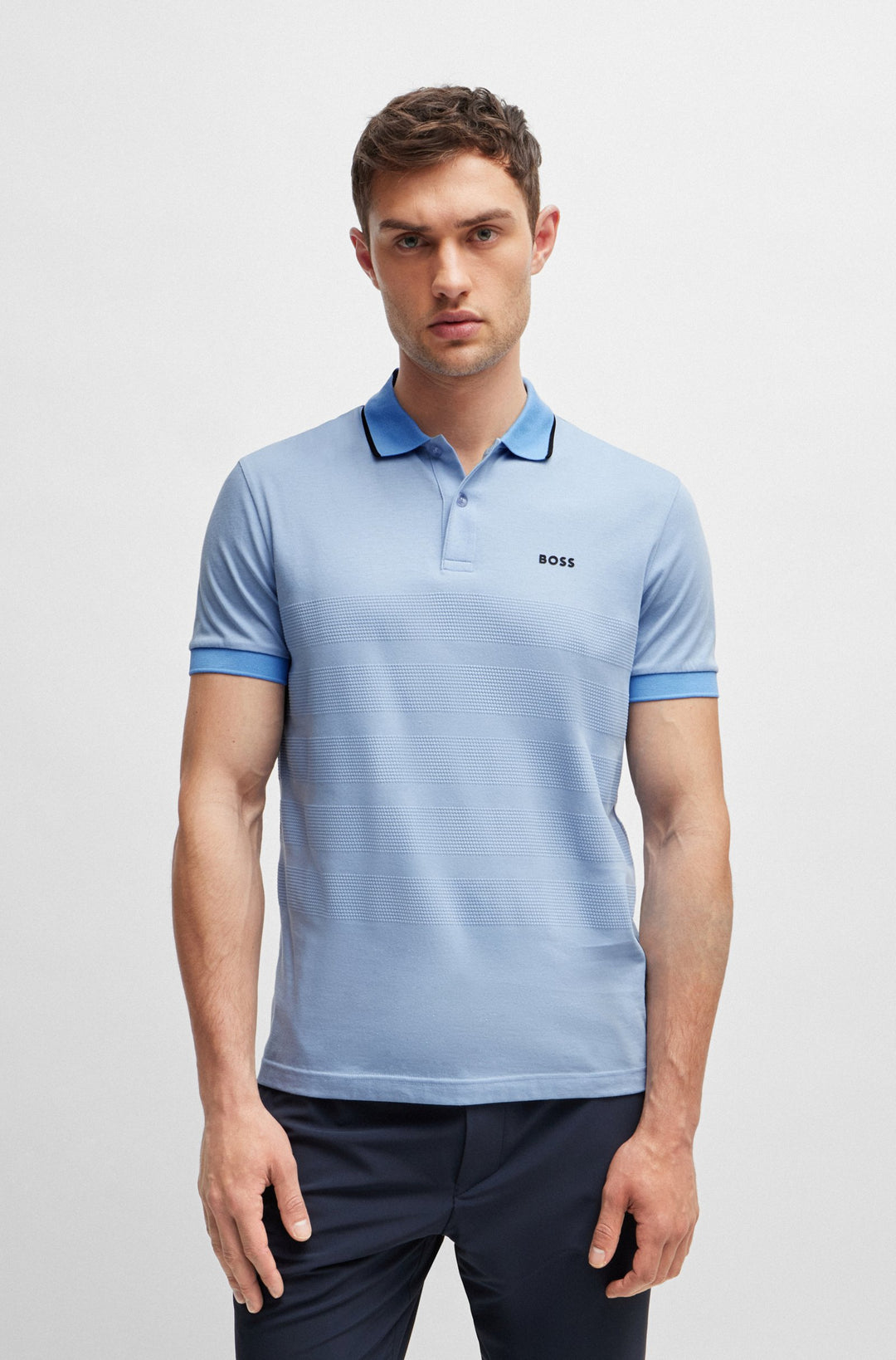 BOSS Polos Regular Fit in Cotton - PADDY 5 10261589 01-50519771- Concorde Fashion#color_blue-498
