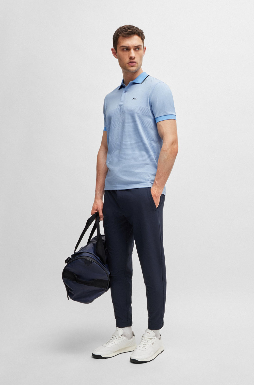 BOSS Polos Regular Fit in Cotton - PADDY 5 10261589 01-50519771- Concorde Fashion#color_blue-498