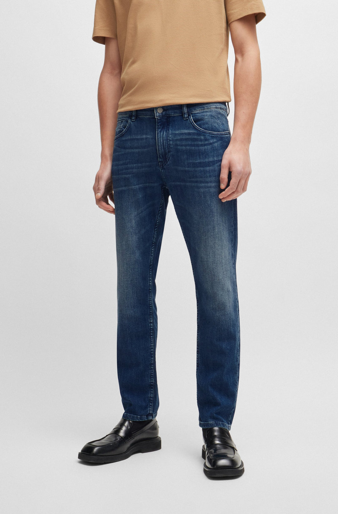 BOSS Jeans Slim Fit in Cotton - H-DELAWARE 10261601 02-50520526- Concorde Fashion#color_blue-422