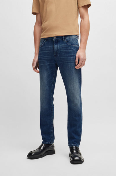 BOSS Jeans Slim Fit in Cotton - H-DELAWARE 10261601 02-50520526- Concorde Fashion#color_blue-422