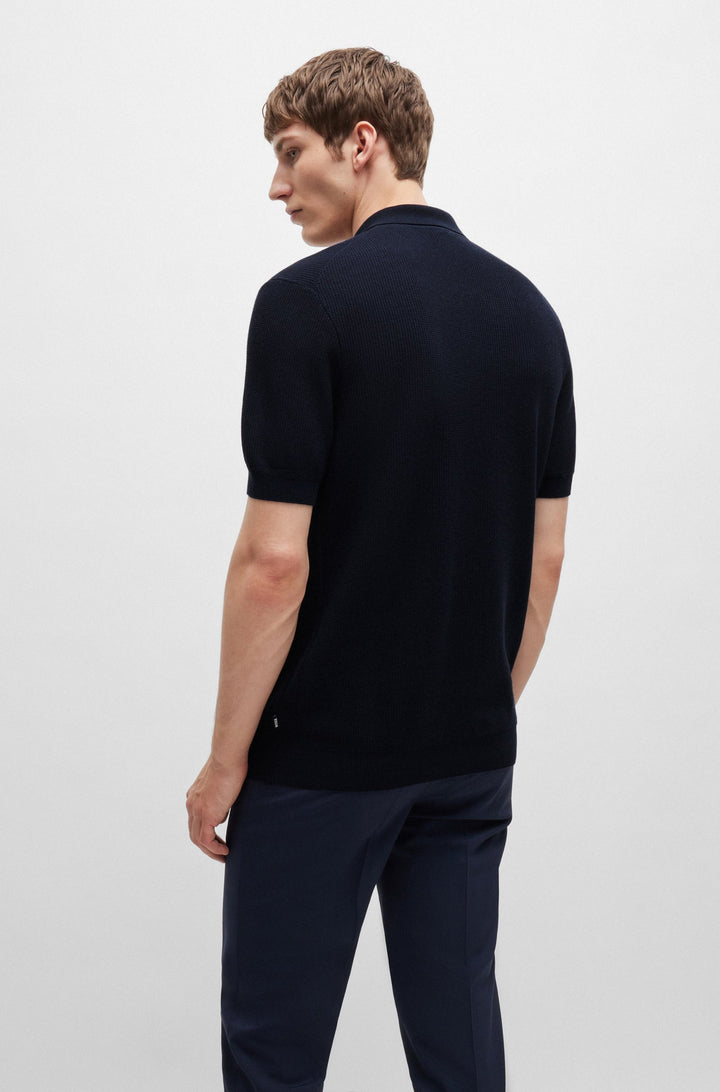BOSS Sweaters Regular Fit in Cotton Mix - H-DAREMO 10261633 01-50519615- Concorde Fashion#color_navy-404