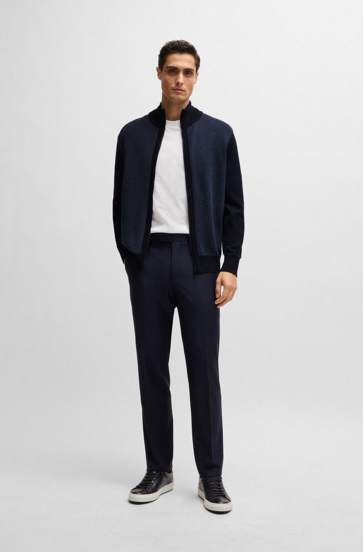 BOSS Sweaters Regular Fit in Wool - H-DAVETO 10261635 01-50519621- Concorde Fashion#color_navy-404