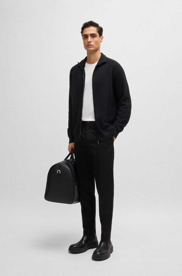 BOSS Sweaters Regular Fit in Cotton Mix - H-DOMICO 10261637 01-50519629- Concorde Fashion#color_black-001