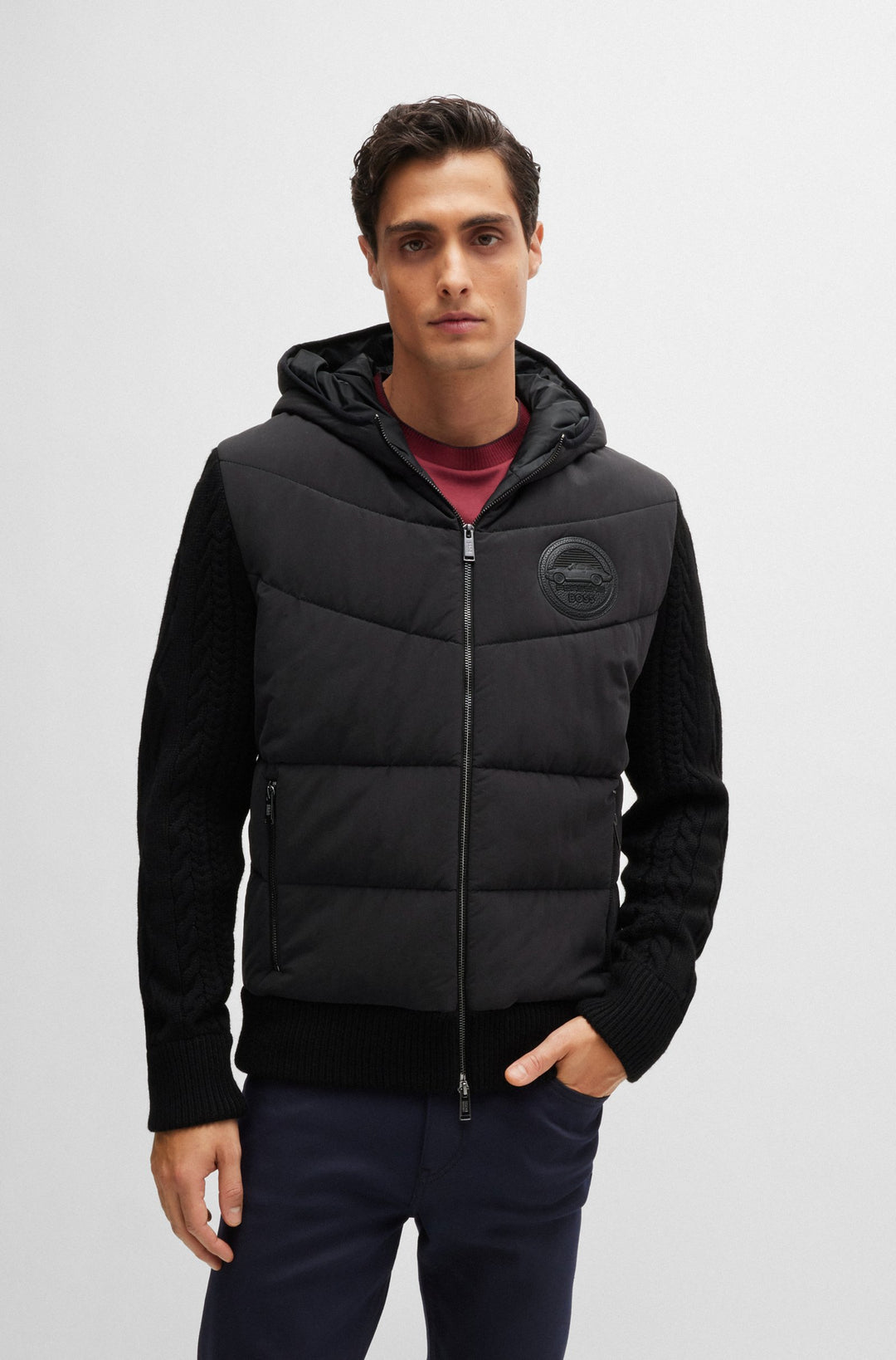 BOSS Casual Jackets Regular Fit in Wool - C-DORLANDO_PS 10261648 01-50519653- Concorde Fashion#color_black-001