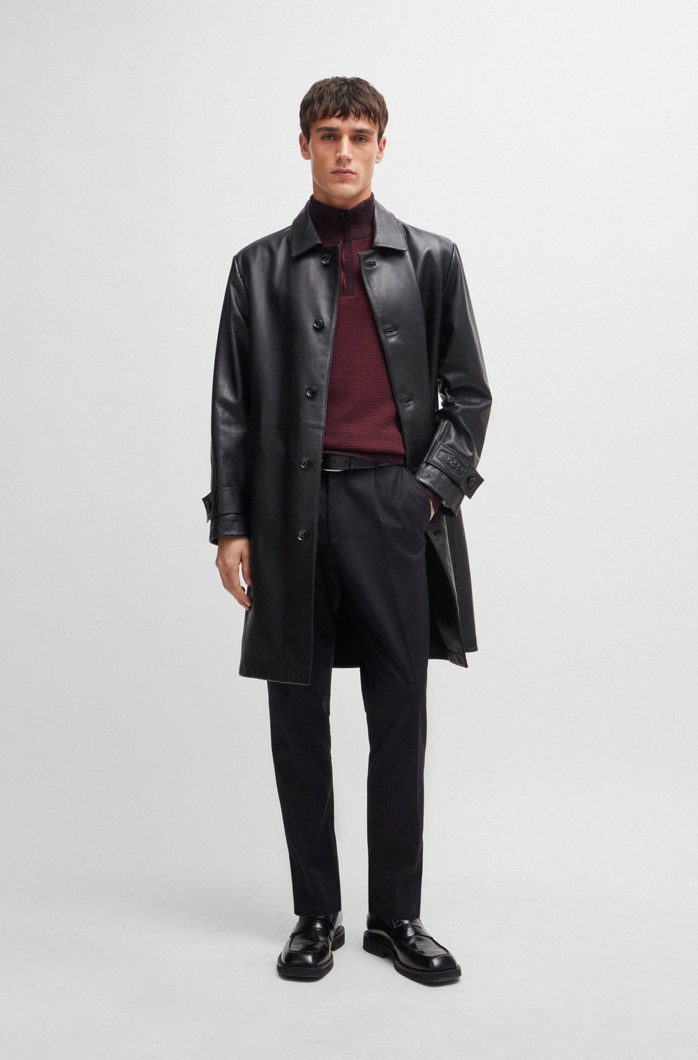 BOSS Sweaters Regular Fit in Wool - H-DAMBINO 10261652 01-50519590- Concorde Fashion#color_red-642