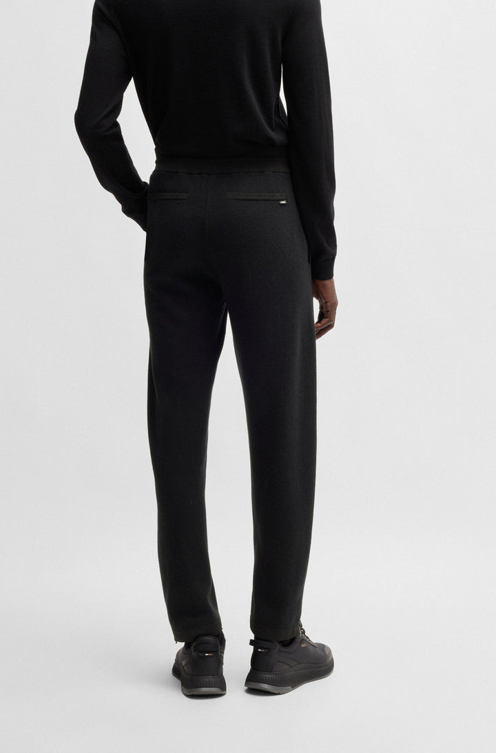 BOSS Jogging Pants Straight Fit in Cotton Mix - H-DONETTO 10261654 01-50519608- Concorde Fashion#color_black-001