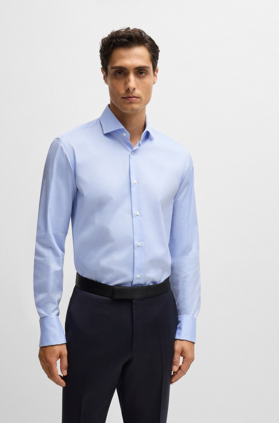 BOSS Formal Shirts Regular Fit in Cotton - H-JOE-SPREAD-DC-214 10261708 01-50520034- Concorde Fashion#color_blue-450