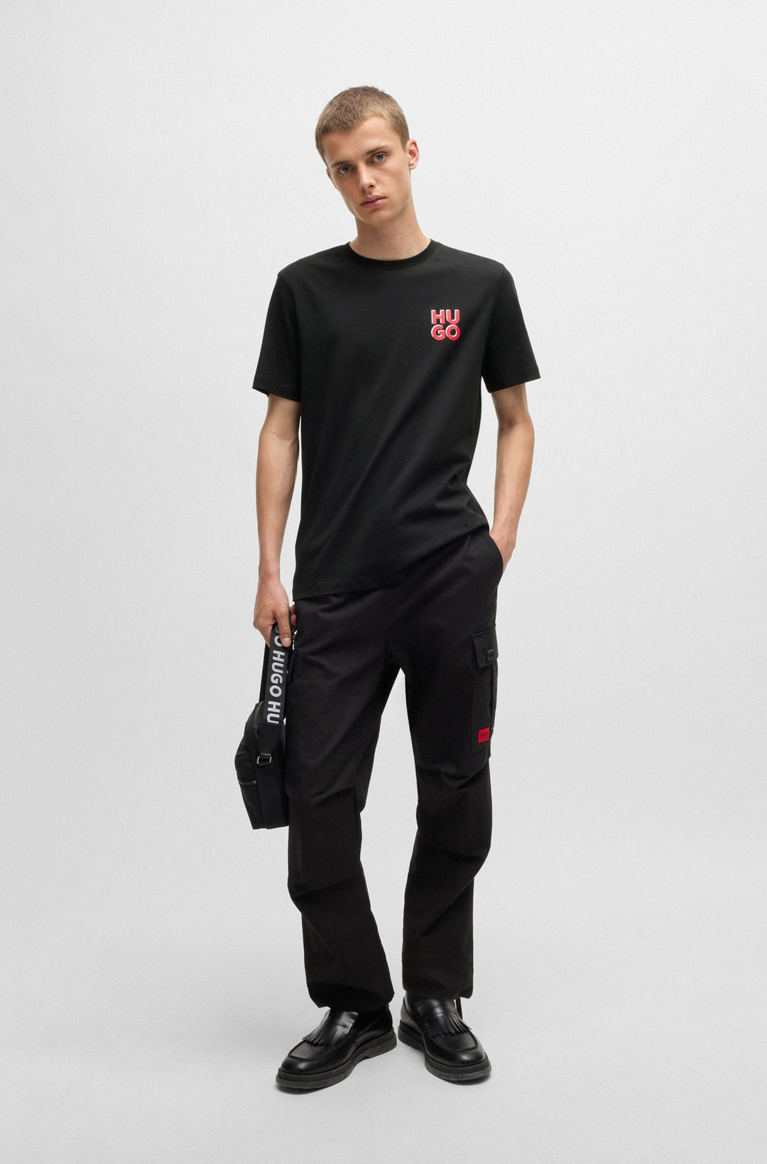 HUGO T-Shirts Regular Fit in Cotton - DIMONITI 10261710 01-50522434- Concorde Fashion#color_black-001